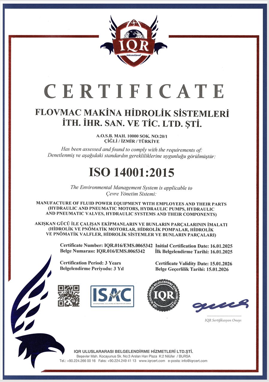 FLOVMAC MAKİNA ISO 14001