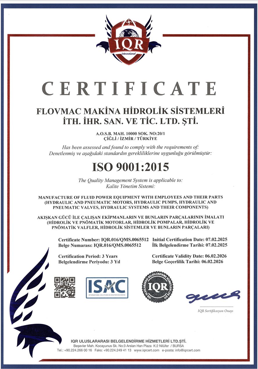 FLOVMAC MAKİNA ISO 9001